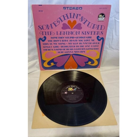 The Lennon Sisters Somethin' Stupid (Vinyl, 1967) Dot Records DLP-25797 VG LP - Picture 2 of 5